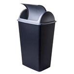 Afvalbak met scharnierend deksel, ca. 45 liter, 60 x 45 x 34 cm