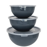 Kommenset met deksel, 2 + 3 + 5 liter, donkergrijs, polypropyleen