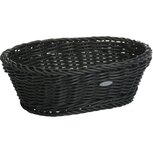 Westmark Broodmand Rieten Look Ovaal 26x19x8 cm Zwart/Kunststof
