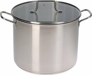 Soeppan RVS met Glazen Dksel 24cm