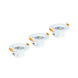 Xavax Led-inbouwspot Set Van 3 7W 450lm Lichtkleur: Warm Wit Fitting: Wit