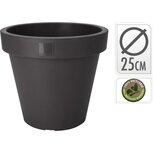 Ecken &amp; Kanten Bloempot 25 cm Plastic/Antraciet