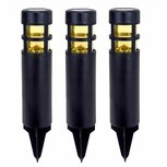 Pro Garden Solar Tuinlampen 3 Stuks Zwart