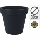 Ecken &amp; Kanten Bloempot 30x26 cm Plastic/Antraciet