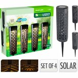 Pro Garden Solar Design Tuinlampen 4 Stuks Zwart