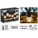 LED Feestverlichting 100 Micro LED's 20 Bulbs 1450 cm Warm Wit Zwart