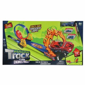 Racebaan + Vlammen en Looping Groot + Auto