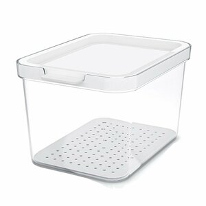 Rotho CAUMA Koelkastorganizer 13.6x18.4x11.3 cm 2.15L Wit/Transparant