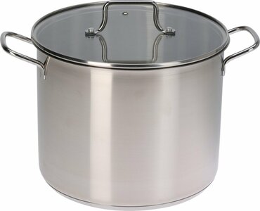 Soeppan RVS met Glazen Dksel 24cm