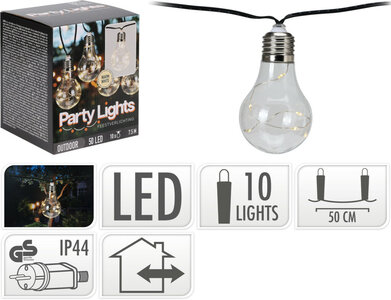 Pro Garden Feestverlichting 10Lampjes Warm Wit