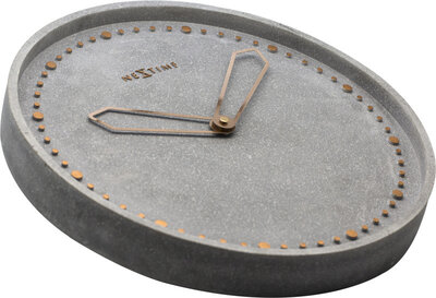 NeXtime NE-3197GS Wandklok Dia. 35 Cm, Polyresin, Grijs