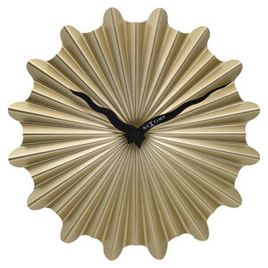 NeXtime NE-3286GO Metalen Wandklok - 40cm - Stille Klok - Goud - "Sunny"