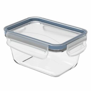 Rotho Clic & Lock Koelkast Bewaardoos 0.5L Horizon Blauw/Transparant/Glas