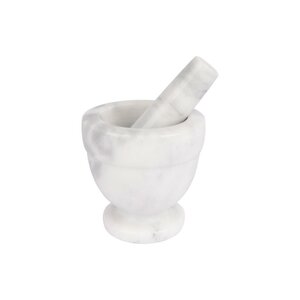 Marmeren Vijzel 21 cl 10 cm Wit/Grijs