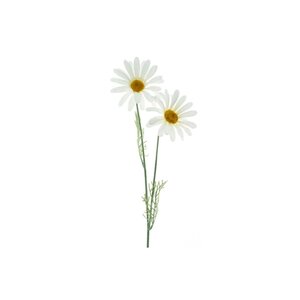 Kunstbloem Madeliefje 56 cm Wit/Zijde