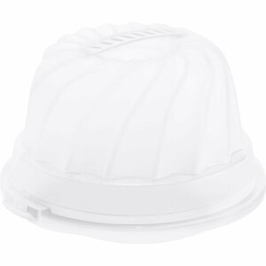 Rotho Fresh Cakedoos Tulband 30.5 cm Wit/Transparant