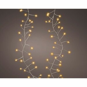 LED Snoer 100 LEDs 120 cm Warm Wit Licht Zilver