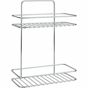 Metaltex Badkamerrek Vacuüm Fixatie 2-Lagen 26x13x35 cm Chromelook