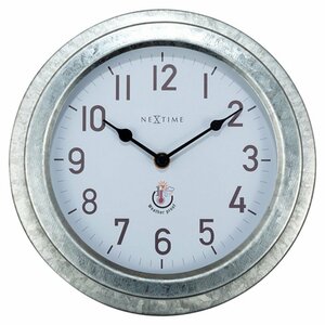 NeXtime NE-4301GA Buitenwandklok Poppy 22 cm Metaal/Gegalvaniseerd