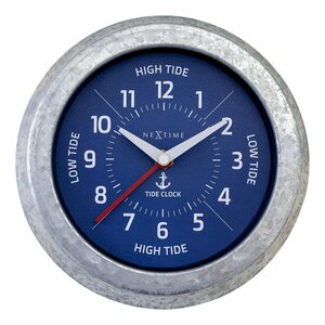NeXtime NE-4321BL Tide Getijdenklok 22 cm Blauw/Metaal