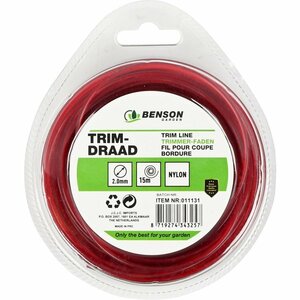 Benson Trimdraad 2 mm 15 m Rood