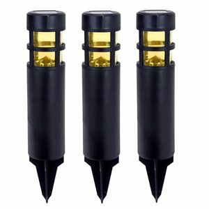 Pro Garden Solar Tuinlampen 3 Stuks Zwart