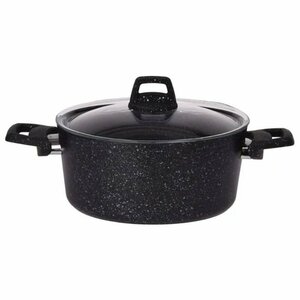 Excellent Braadpan 4.4L 24 cm + Glazen Deksel Zwart/Aluminium