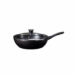 Excellent Houseware Wokpan met Glazen Deksel 28 cm Zwart