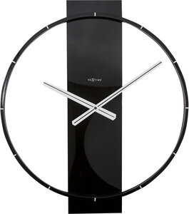 NeXtime NE-3195ZW Wandklok 50.8x58.2x4.3, Hout/Steel, Zwart