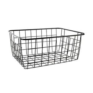 Draadmand Cas 24x18x10 cm Mat Zwart/Metaal