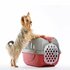 Bama Pet Transportbox 59x38x37 cm Rood/Zilver_