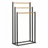 Bathroom Solutions Handdoekrek 45x23x85 cm Metaal/Bamboe/Zwart_