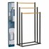 Bathroom Solutions Handdoekrek 45x23x85 cm Metaal/Bamboe/Zwart_