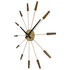 NeXtime NE-2610BR Grote Wandklok - 58cm - Stille Klok -Walnoot Hout - "Plug-Inn"_
