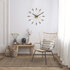 NeXtime NE-2610BR Grote Wandklok - 58cm - Stille Klok -Walnoot Hout - "Plug-Inn"_