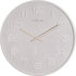 NeXtime NE-3095WI Wandklok Dia. 53 X 3 Cm, Hout, Wit, 'Wood Wood Big'_