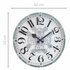 NeXtime NE-3282WI Gear Klok Henry 50 cm + Bewegende Tandwielen Wit_