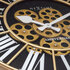NeXtime NE-3283ZW Gear Klok William + Bewegende Tandwielen 50 cm Zwart_
