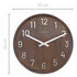 NeXtime NE-3284BR Grote Wandklok - 50cm- Stille Klok - Walnoot Hout - "Precious"_