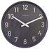 NeXtime NE-3284ZW Grote Wandklok - 50cm- Stille Klok - Walnoot - Zwart - "Precious"_