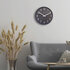 NeXtime NE-3284ZW Grote Wandklok - 50cm- Stille Klok - Walnoot - Zwart - "Precious"_