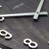 NeXtime NE-3284ZW Grote Wandklok - 50cm- Stille Klok - Walnoot - Zwart - "Precious"_