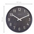 NeXtime NE-3284ZW Grote Wandklok - 50cm- Stille Klok - Walnoot - Zwart - "Precious"_