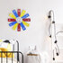 NeXtime NE-3285DI Design Wandklok - 40cm- Stille Klok - Multicolor - Acryl - "Plexi"_