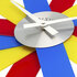 NeXtime NE-3285DI Design Wandklok - 40cm- Stille Klok - Multicolor - Acryl - "Plexi"_