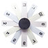 NeXtime NE-3285DI Design Wandklok - 40cm- Stille Klok - Multicolor - Acryl - "Plexi"_