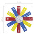 NeXtime NE-3285DI Design Wandklok - 40cm- Stille Klok - Multicolor - Acryl - "Plexi"_