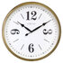NeXtime NE-3290GO Landelijke Wandklok - 39cm - Stille Klok - Wit/ Goud- "Classic"_