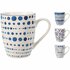 Porseleinen Beker Blue Bay 350 ml Assorti Blauw/Wit_