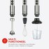 Bourgini Classic Staafmixer Set RVS/Zwart_
